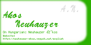 akos neuhauzer business card